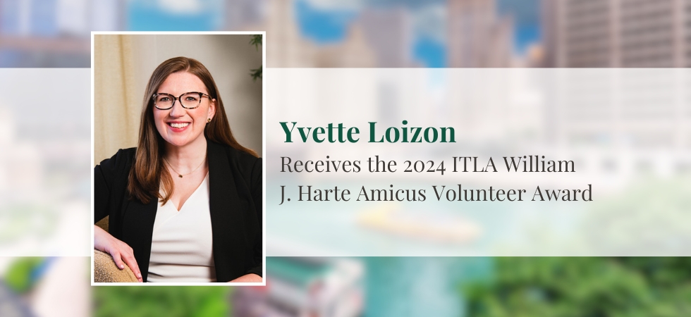 Yvette Loizon Receives 2024 ITLA William J. Harte Amicus Volunteer Award