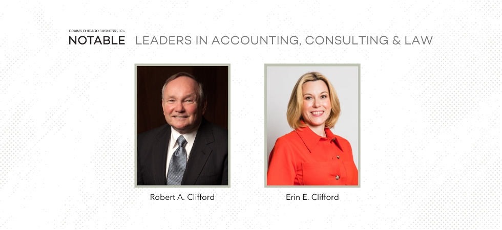 Crain’s Chicago Business Honors Robert Clifford and Erin Clifford