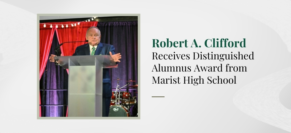 Robert Clifford Receives Distinguished Alumnus Award from Marist High School