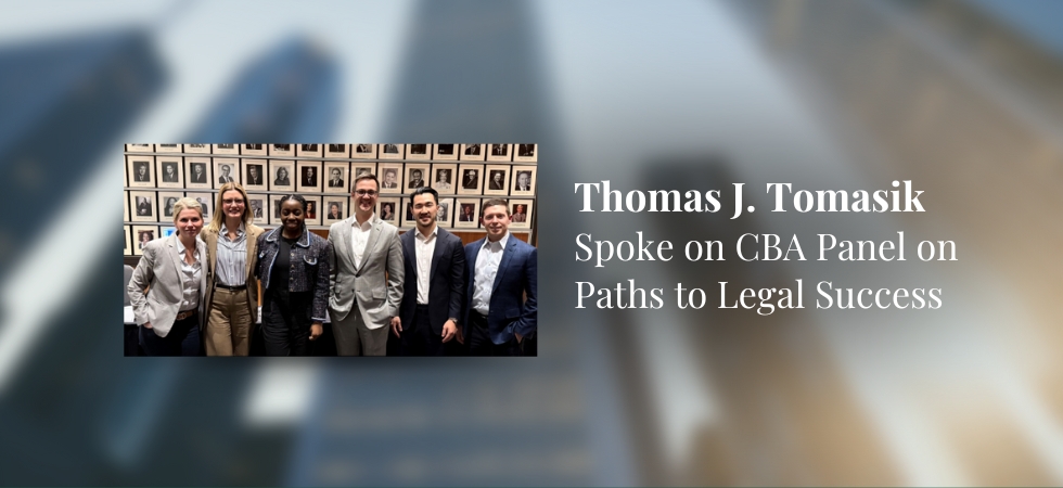 Thomas Tomasik Spoke on CBA Panel on Paths to Legal Success