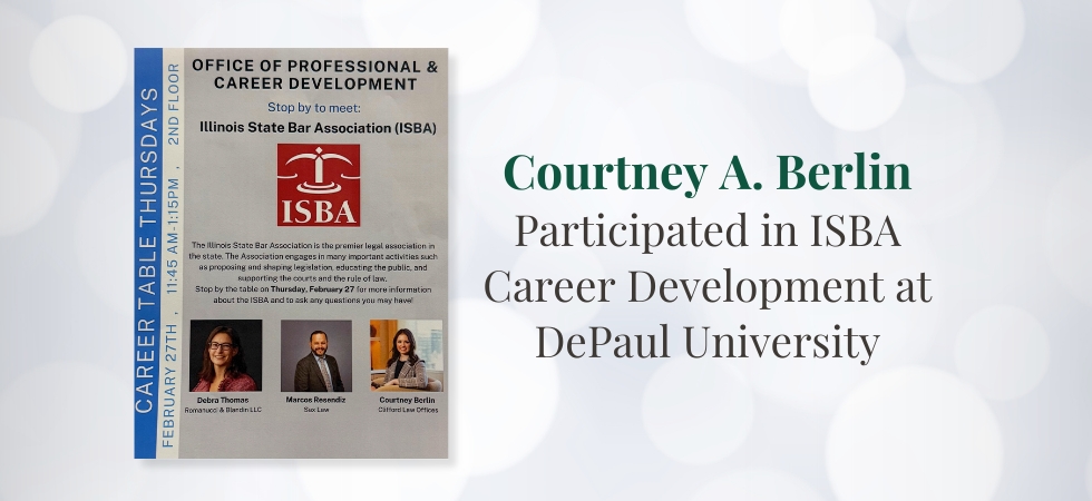 Courtney A. Berlin Participated in ISBA Career Development at DePaul University